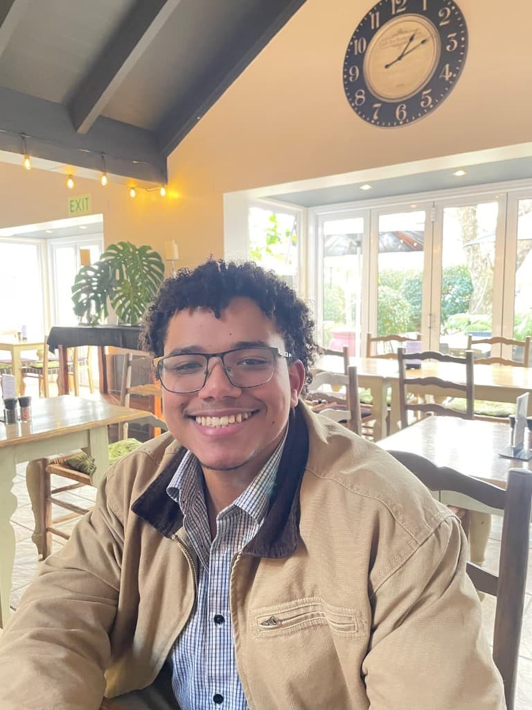 Ethan Classen at a café